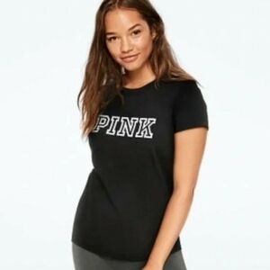 Vs Pink Black Logo Tee